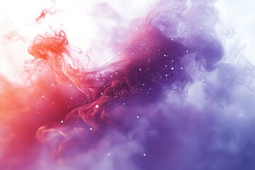 Leinwandbilder - Colorful abstract background featuring a vibrant blend of purple, pink, and orange particles creating a dynamic visual effect in a creative setup