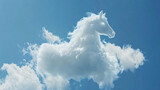 Pegasus winged legendary horse flying with spread wings on dreamy landscape	