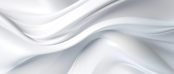 Poster - Abstract satin-white flowing background with soft curves
