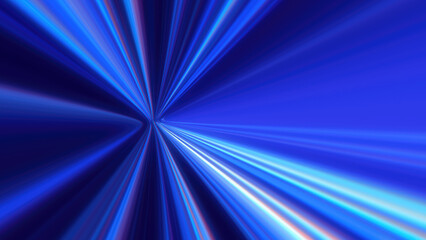 Poster - vibrant abstract neon light streaks in shades of pink, blue, and purple, creating a futuristic motio