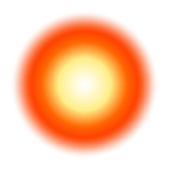 Wall Mural - sun glow effect on transparent background displays a bright central spot transitioning to yellow the