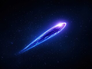 comet streaking through space