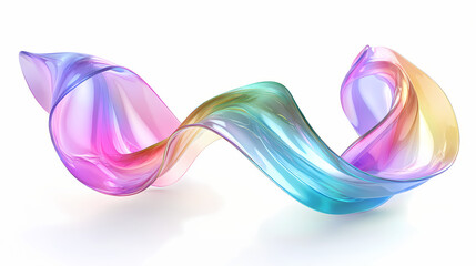 Wall Mural - 3d abstract liquid ribbon