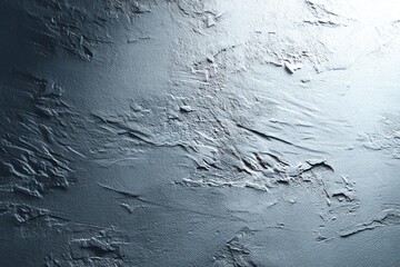 Poster - Dramatic and textured silver surface with strong lighting highlighting depth and dimension, creating a unique and modern industrial aesthetic element.