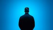 © asep - Digital Silhouette Of A Man In A Blue Glow
