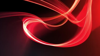 Poster - abstract red light trails dynamic and energetic visuals with vibrant curves and fluid movement, show