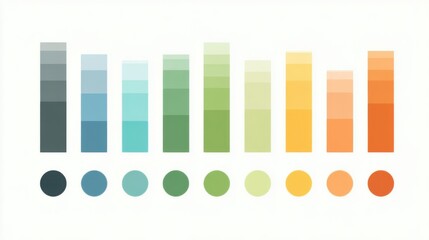Poster - A vibrant color palette showcasing a range of hues and shades for design.