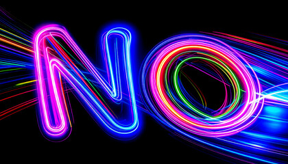 Poster - blurred light waves creating abstract no effect