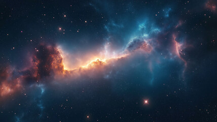 Poster - Deep space background showing stars nebulae and the endless expanse of the cosmic universe