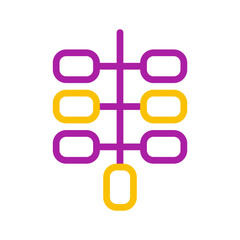 Poster - Abstract arrangement of connected shapes suggesting an intricate network design