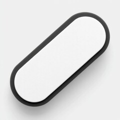 Poster - Minimalist design of a white pill shape with a black border on a white background