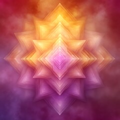 Poster - geometric, layered, colorful, abstract design