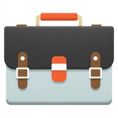 Poster - Vector illustration of a stylish briefcase isolated on white background.