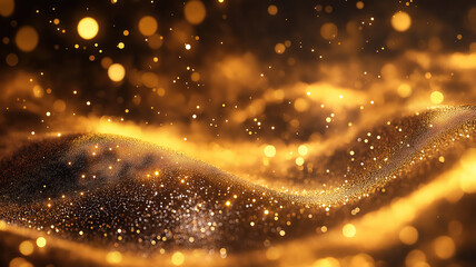 Poster - Shimmering gold awards background with sparkling abstract glitter