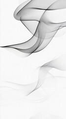 Poster - A black and white image of a wave with a white background. Concept of movement and fluidity, as if the wave is in constant motion. The contrast between the black