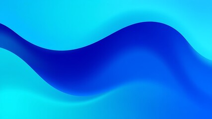 Poster - Abstract blue gradient background with flowing waves for modern designs and concepts