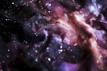 Poster - Close-up view of a textured, cosmic fabric.