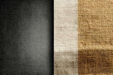 Poster - Three-toned textured fabric sample display.