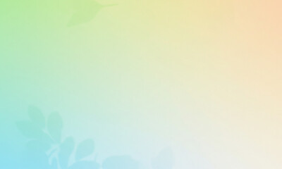 Poster - Pastel Gradient Background with Leaf Shadows for Spring or Nature Designs