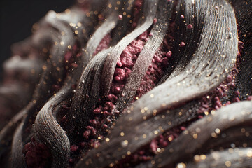 Poster - Close-up view of textured, flowing material.