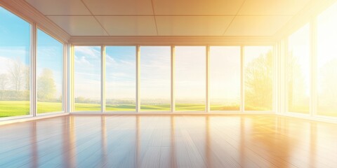 Wall Mural - Sun-drenched, spacious room with expansive views