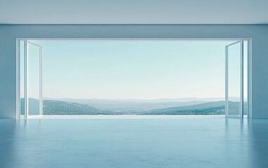 Wall Mural - Vast open space with panoramic mountain views