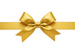 © BD STOCK - A shiny gold ribbon tied into a bow isolated on transparent background