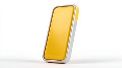 Poster - A vibrant three dimensional icon depicting a stylized smartphone symbolizing the technological advancements in digital communication and connectivity