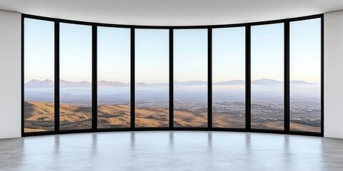 Wall Mural - Panoramic Mountain View from Modern Room