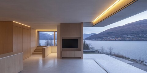 Wall Mural - Modern Lakeside Living
