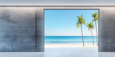Wall Mural - Coastal Concrete Interior