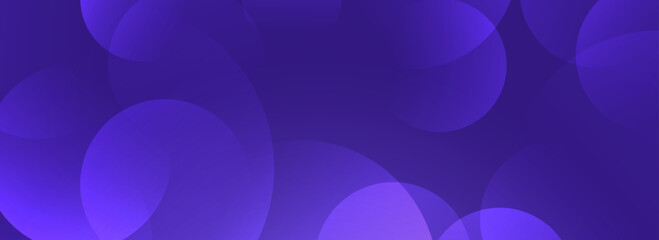 Poster - Glowing purple gradient circle background. Geometric technology overlap sphere wallpaper. Abstract bokeh texture for poster, banner, business template, medical design. Vector flowing bubbles backdrop
