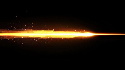 Poster - Abstract Light Trail with Glowing Particles Streaking Through Darkness