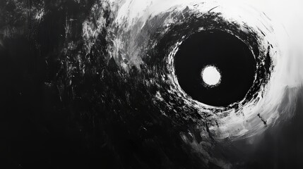 Poster - Abstract monochromatic vortex with bright center and textured periphery
