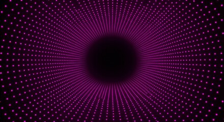 Aufkleber - Abstract Tunnel Illusion with Pink Dots and Depth Perspective