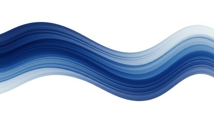 Aufkleber - Wavy Blue Texture Abstract Background on White