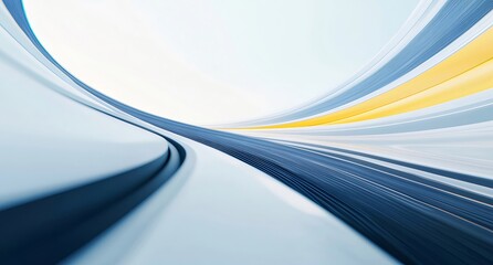 Aufkleber - 抽象的な青と白の波状のラインのデザインが未来的な背景を作成