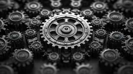 Poster - Intricate Machinery: A Symphony of Gears