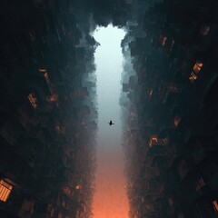 Fototapete - Abstract urban corridor