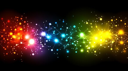 Abstract colorful network graphic design