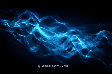 Poster - Abstract digital design exhibiting vibrant blue energy patterns.