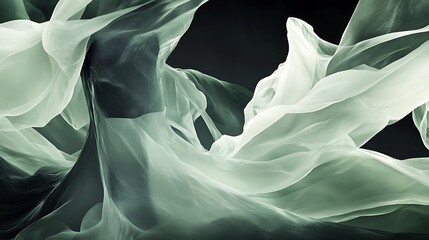 Poster - Abstract ethereal fabric waves creating a mesmerizing visual symphony