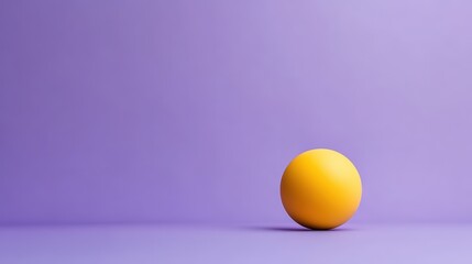 Poster - Aesthetic Composition of a Yellow Sphere on a Lavender Backdrop Creation