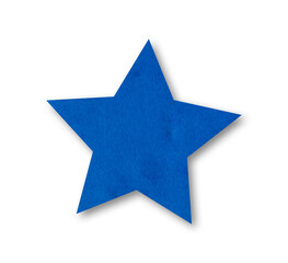 Poster - glued blue star for mockup