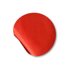 Poster - red round sticker glued isolated