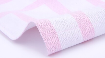 Poster - Detailed shot of pink striped fabric, perfect for textile backgrounds