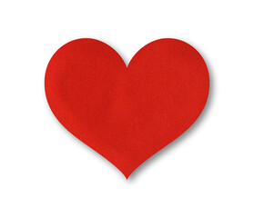 Poster - sticker red heart glued isolated