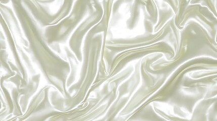 Poster - Elegant Cream-Colored Satin Fabric Backdrop with Luxurious Draping Folds