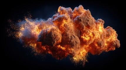 Poster - Captivating image of a quiet burst icon depicting explosive gain under conditions of silence and calmness in design