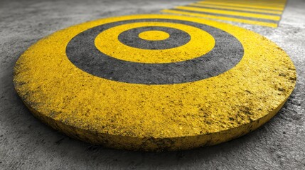 Poster - single-focus strategy icon concept illustrating a unified vision for clean and effective marketing a